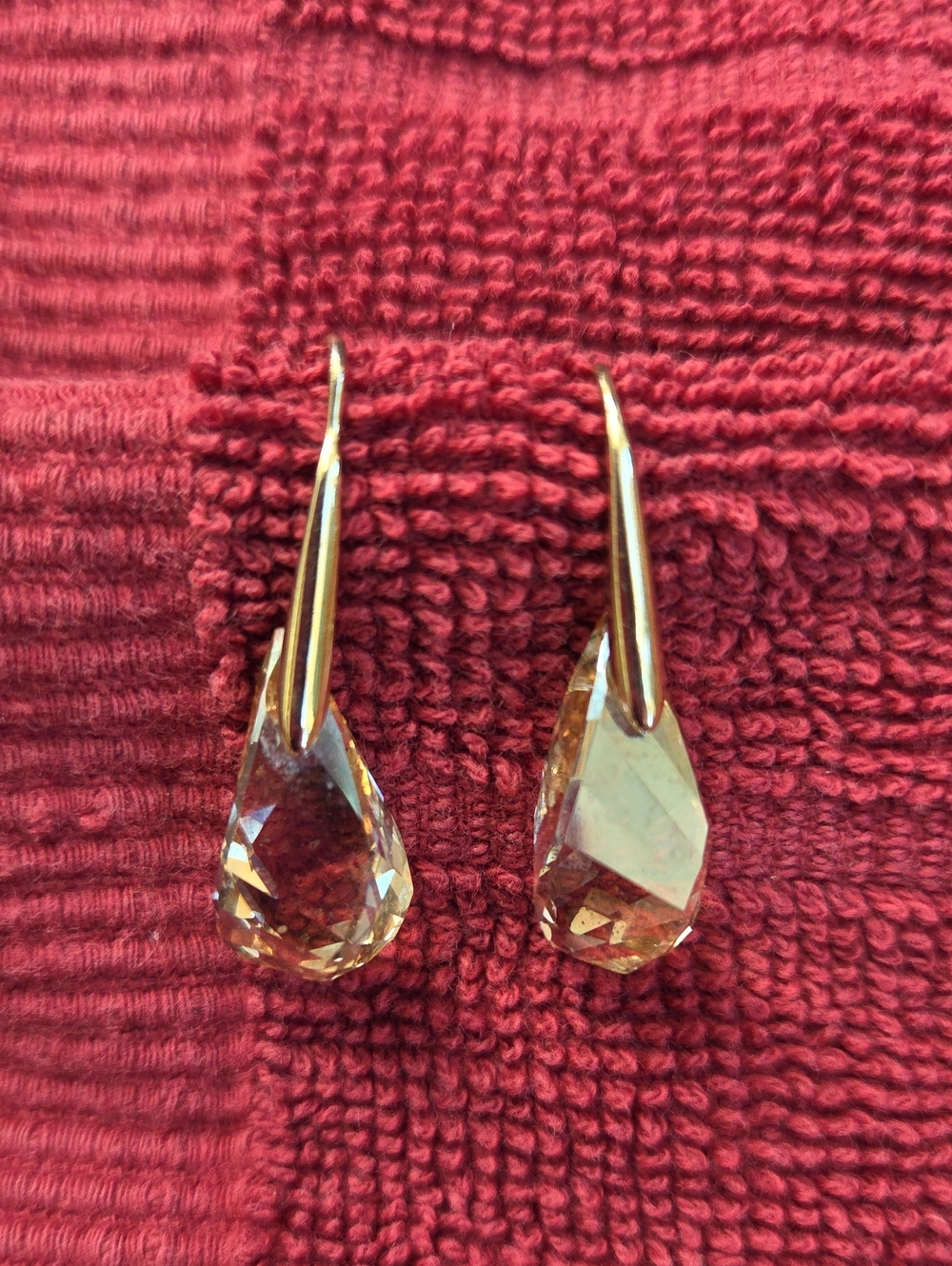 Swarovski Energic Brown Crystal Drop Earrings